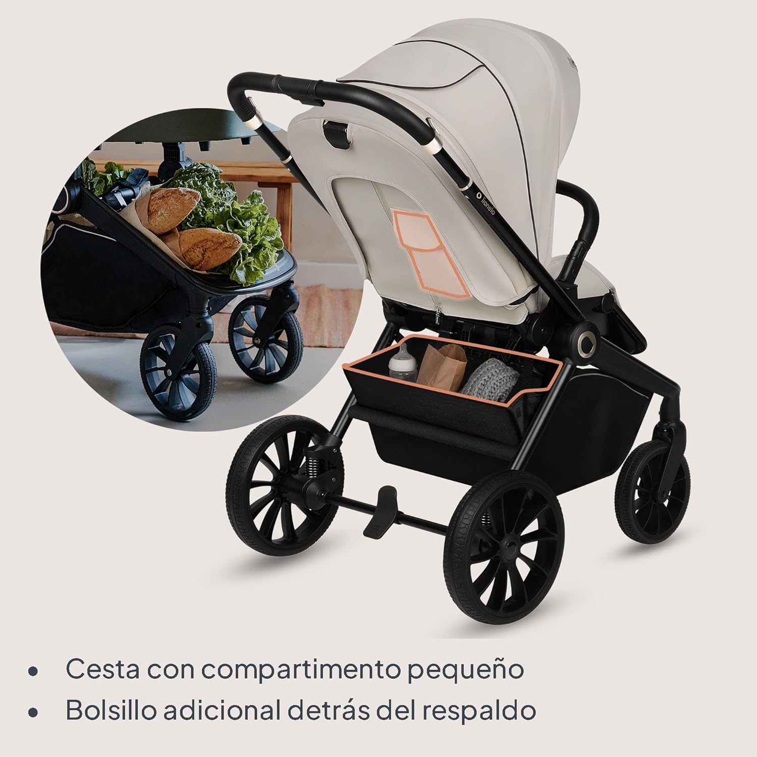 lionelo Cochecito de bebé MIKA PLUS 6 a 48 meses a 22 kg miniatura 10