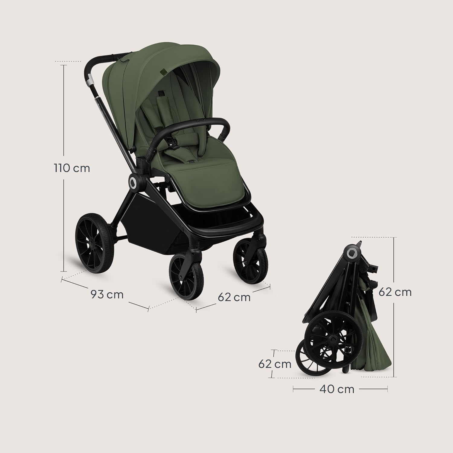 lionelo Cochecito de bebé MIKA PLUS 6 a 48 meses a 22 kg miniatura 14