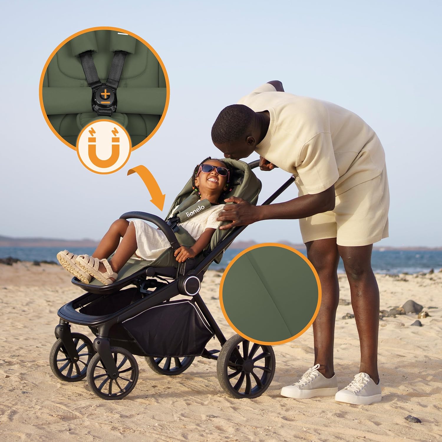 lionelo Cochecito de bebé MIKA PLUS 6 a 48 meses a 22 kg miniatura 6