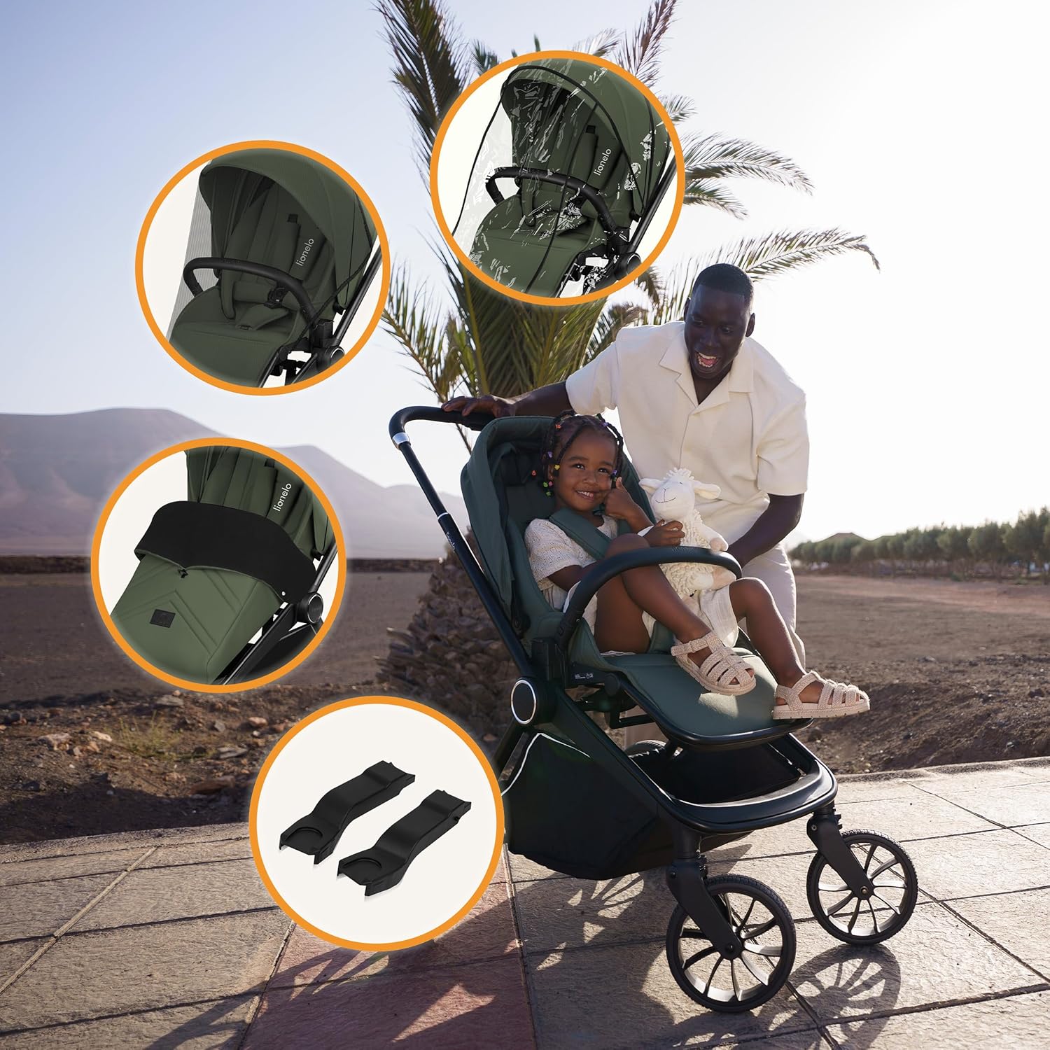 lionelo Cochecito de bebé MIKA PLUS 6 a 48 meses a 22 kg miniatura 9
