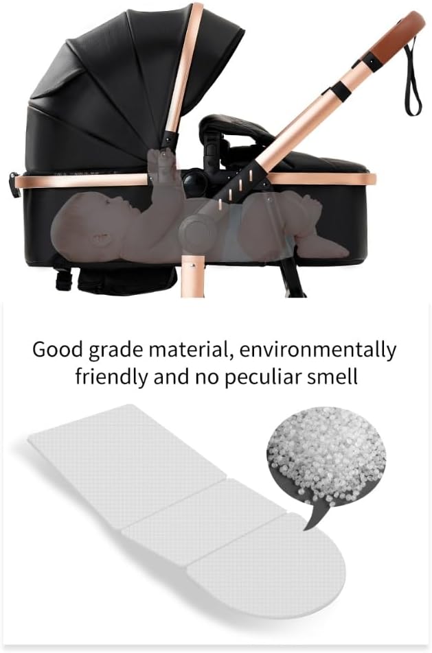 Dziranam Cochecito de bebé 3 en 1 miniatura 9