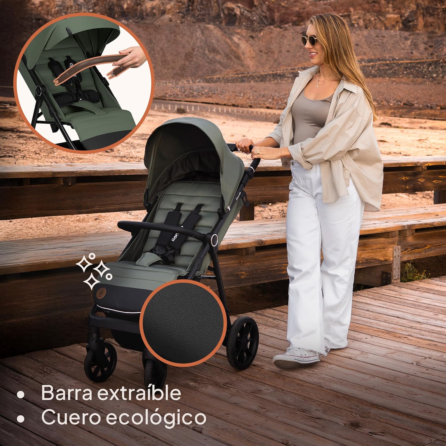 lionelo Cochecito de bebé IVA Hasta 22 kg 6 m a 4 años Ruedas miniatura 4