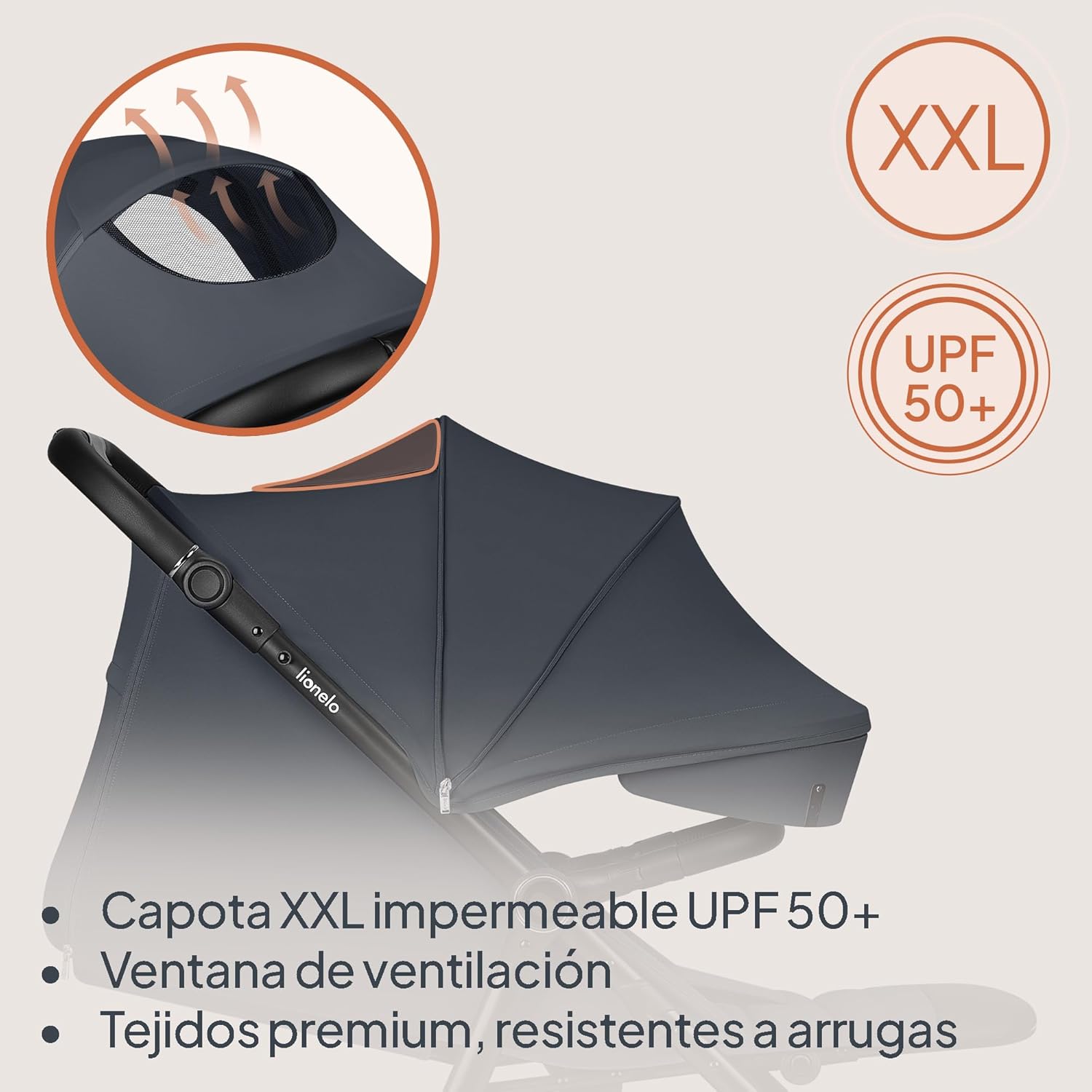 lionelo Cochecito de bebé IVA Hasta 22 kg 6 m a 4 años Ruedas miniatura 7