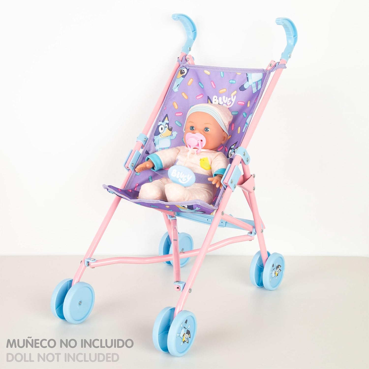 ColorBaby Cochecito de bebé Bluey Juguete miniatura 4