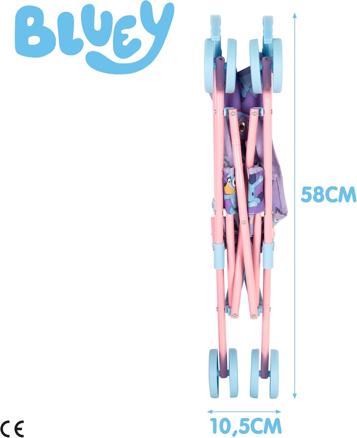 ColorBaby Cochecito de bebé Bluey Juguete miniatura 8