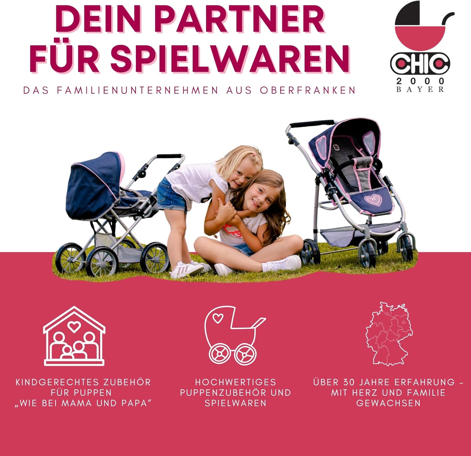 Bayer Chic 2000 Cochecito de bebé muñecas Mila 2 en 1 miniatura 11