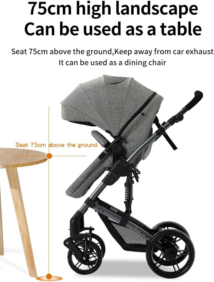 Oubeauou Cochecito de bebé 3 en 1 miniatura 8