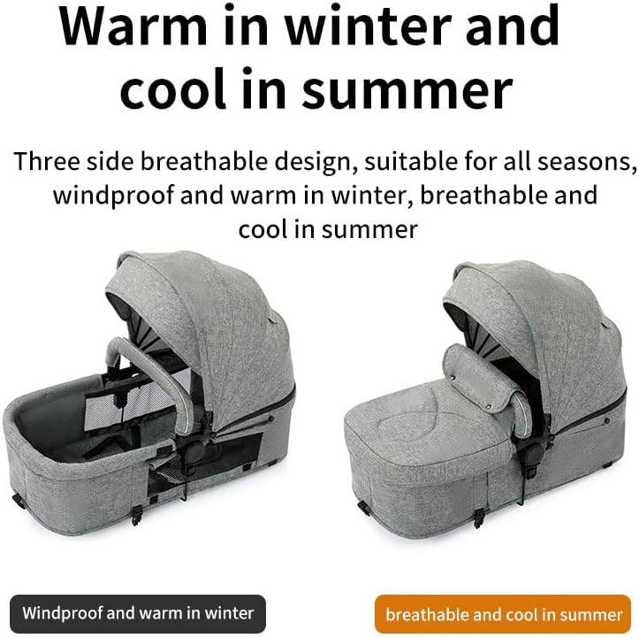 Oubeauou Cochecito de bebé 3 en 1 miniatura 4