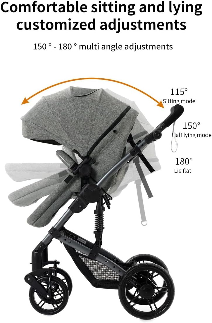 Oubeauou Cochecito de bebé 3 en 1 miniatura 6